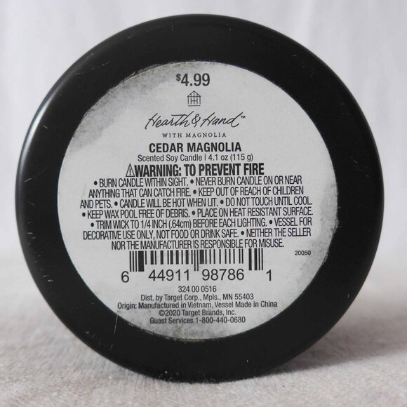 Hearth & Hand with Magnolia Cedar Magnolia Soy Candle (Used) - Picture 4 of 8